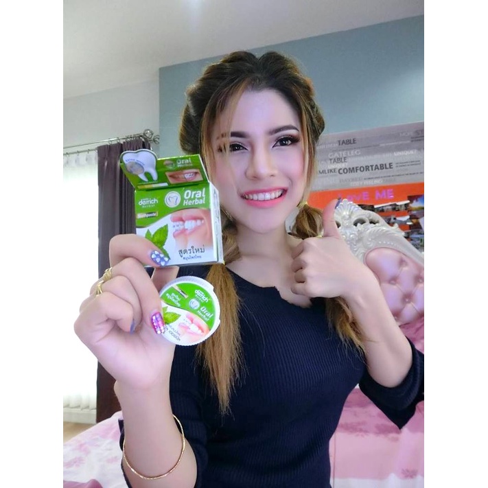 Kem Tẩy Trắng Răng Siêu Cấp Derrich Oral Herbal Thái Lan