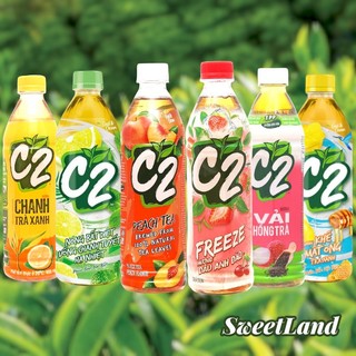 Lốc 6 chai trà C2 chai 455ml đủ vị