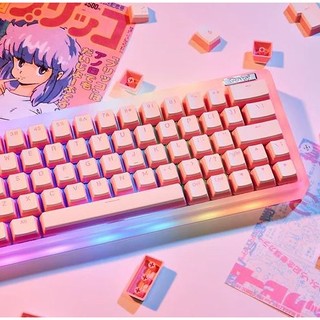 Keycap Pink Pudding nút bàn phím cơ 108 nút PBT
