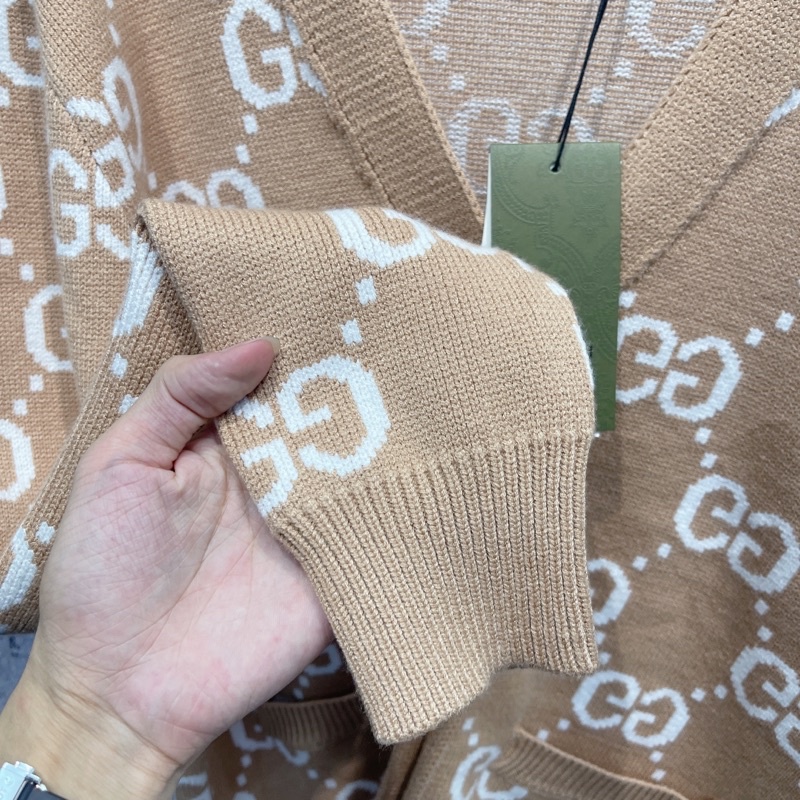 ⚡️ - Áo Len Gu*cci Wool Rhombi GG  cao cấp, Áo sweater len cardigan GC
