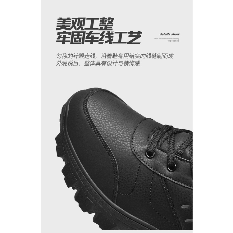 Giày Bốt Martin Đi Tuyết Lót Cotton Lót Lông Cừu Dày Dặn Giữ Ấm Chống Thấm Nước / Trượt Tuyết Thời Trang Mùa Đông Cho Nam