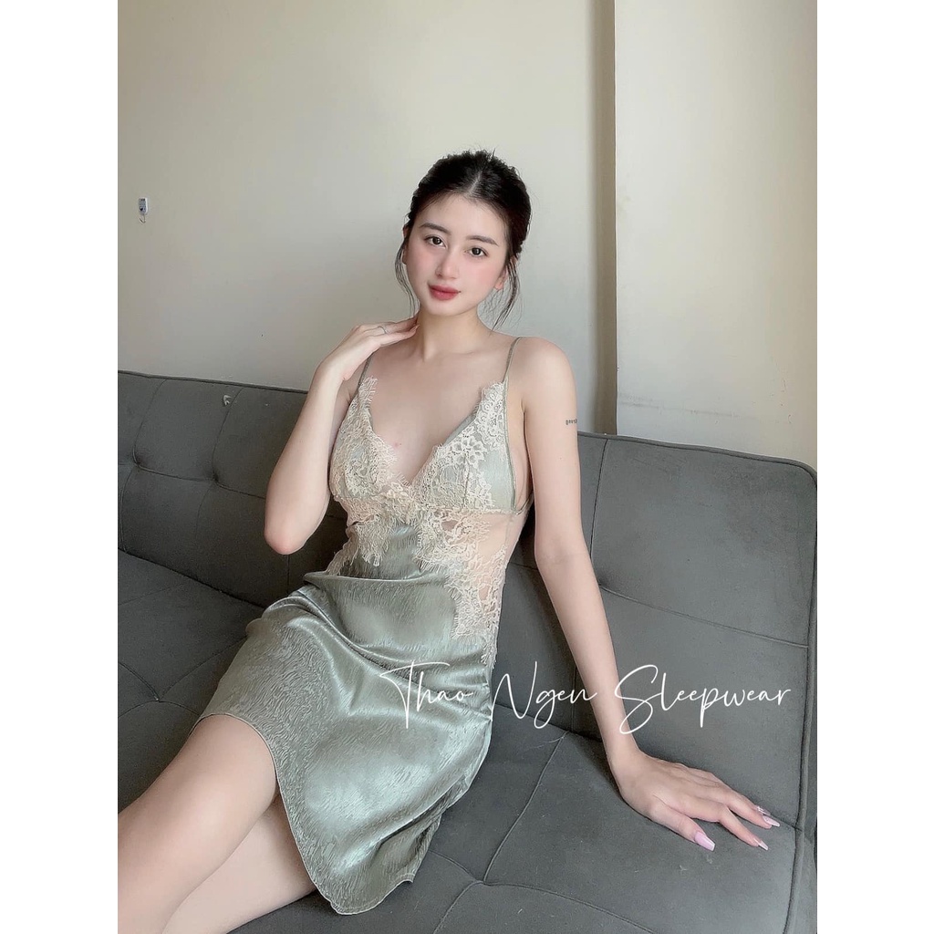 (113) Váy ngủ sexy lụa cao cấp Đầm mặc nhà gợi cảm quyến rũ | BigBuy360 - bigbuy360.vn