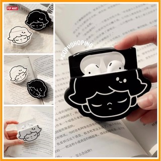 Ốp tai nghe 1 hoặc 2 dimoo black & white case pop mart