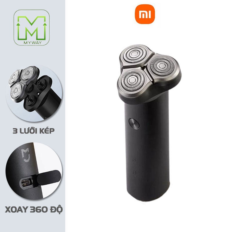 Máy cạo râu Xiaomi Mijia S300 hàng chính hãng, máy cạo râu đa năng 3 lưỡi kép xoay linh hoạt, chống Nước IPX7