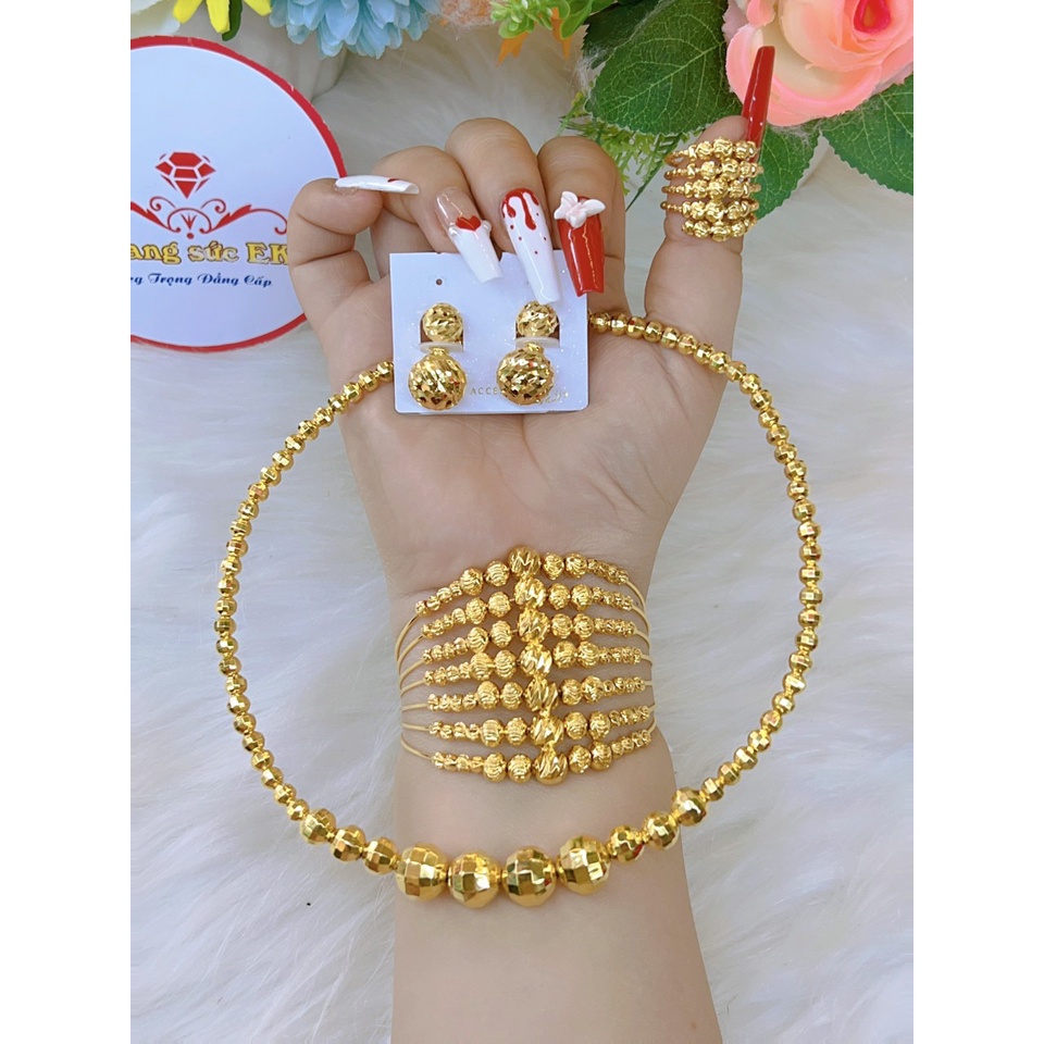 Bộ trang sức bi 4 món mạ 18k siêu xinh EK 42