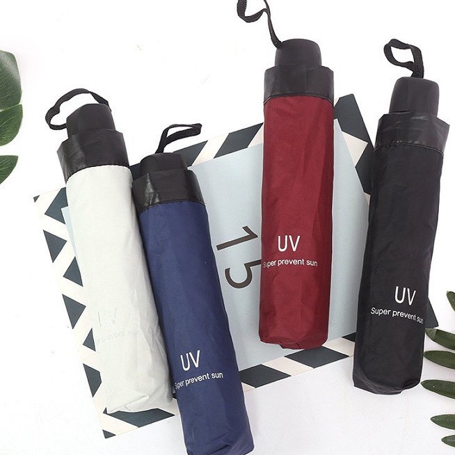 Ô dù gấp gọn phủ lớp chống tia UV, dù che nắng, che mưa ngoài trời cầm tay cao cấp