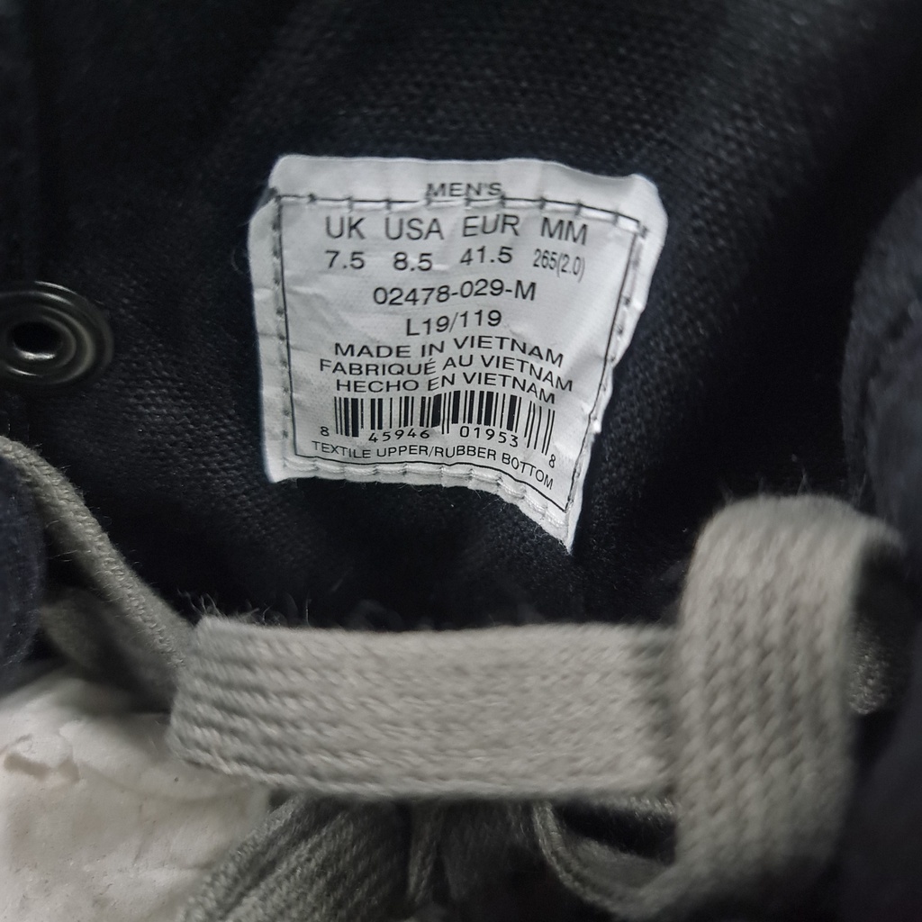 Palladium cổ gập xám đen nam