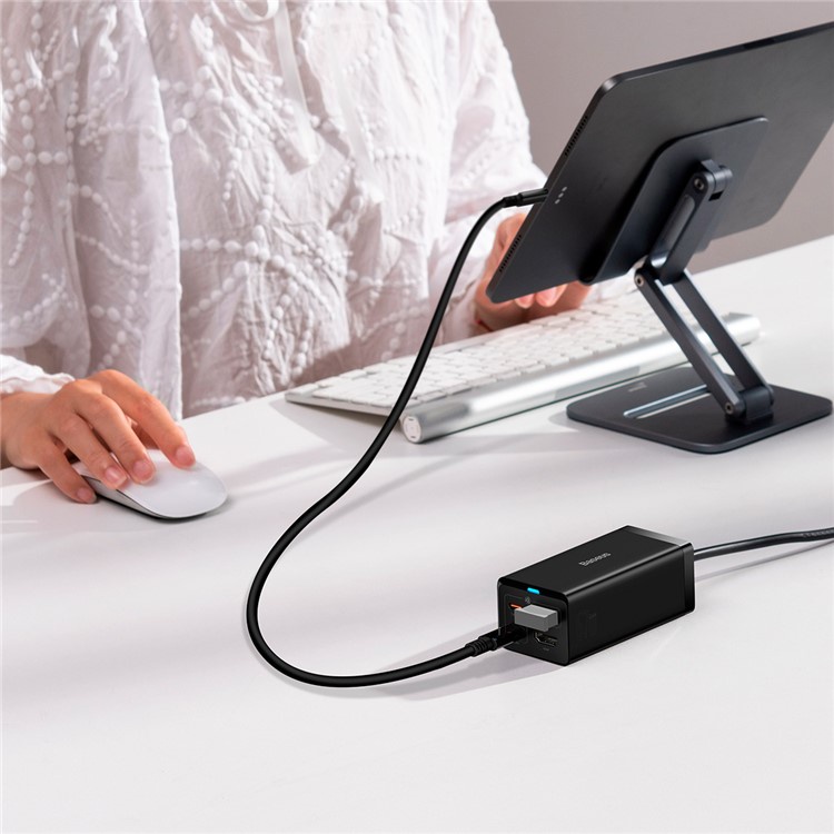 Baseus Đầu sạc nhanh Gan5 Pro Desktop Fast Charger 1U+2C+HD 67W