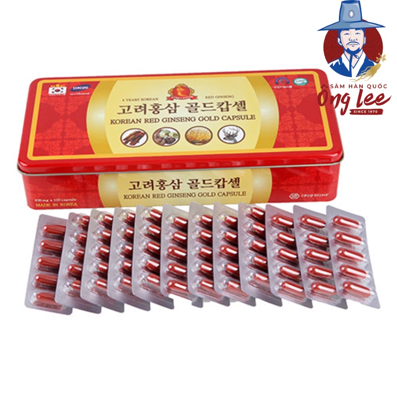 Viên đạm hồng sâm nhung hươu linh chi Korea Insam 120 viên Hàn Quốc