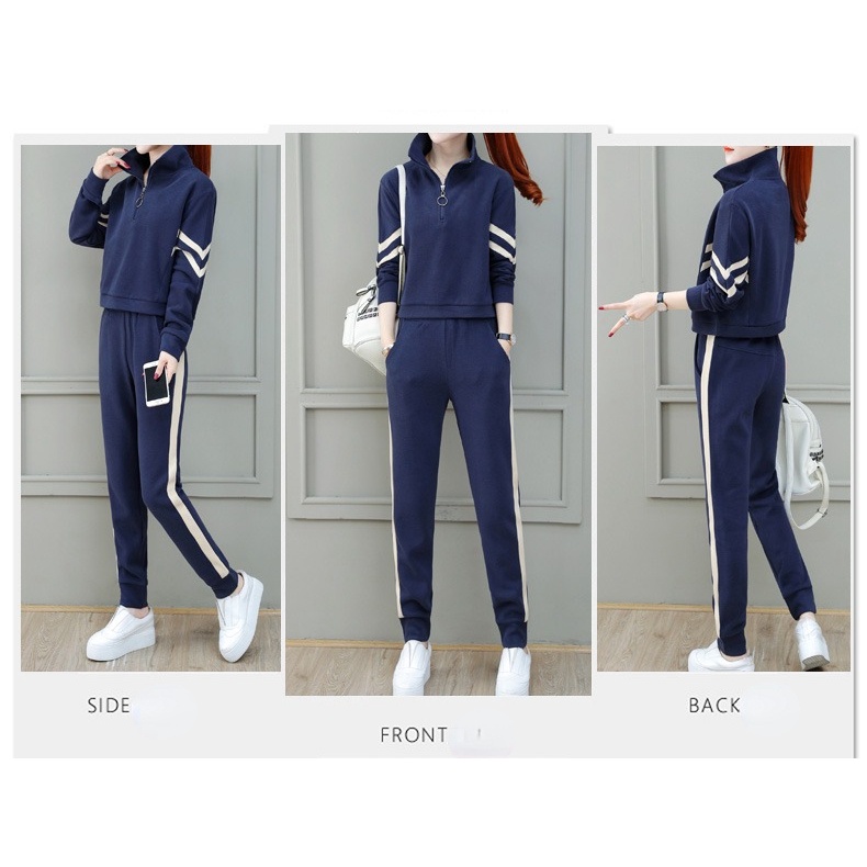 Bộ Đồ Thể Thao Cotton Dài Tay Thời Trang Dành Cho Nữ