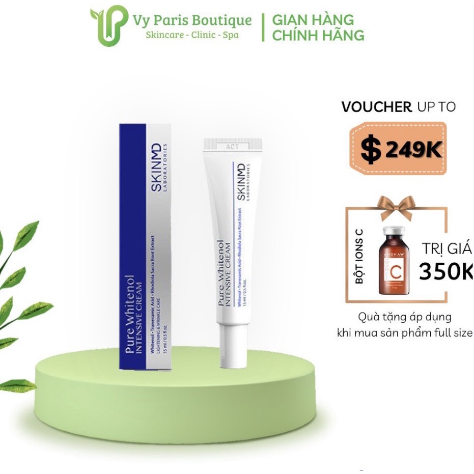 Kem chống lão hoá, mờ nám tàn nhang Hàn Quốc SKINMD Pure Whitenol Intensive Cream 15ml