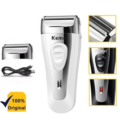 Máy Cạo Râu Chuyên Nghiệp Lưỡi Kép Kèm Đầu Lưỡi Thay Thế Kemei Km 9038