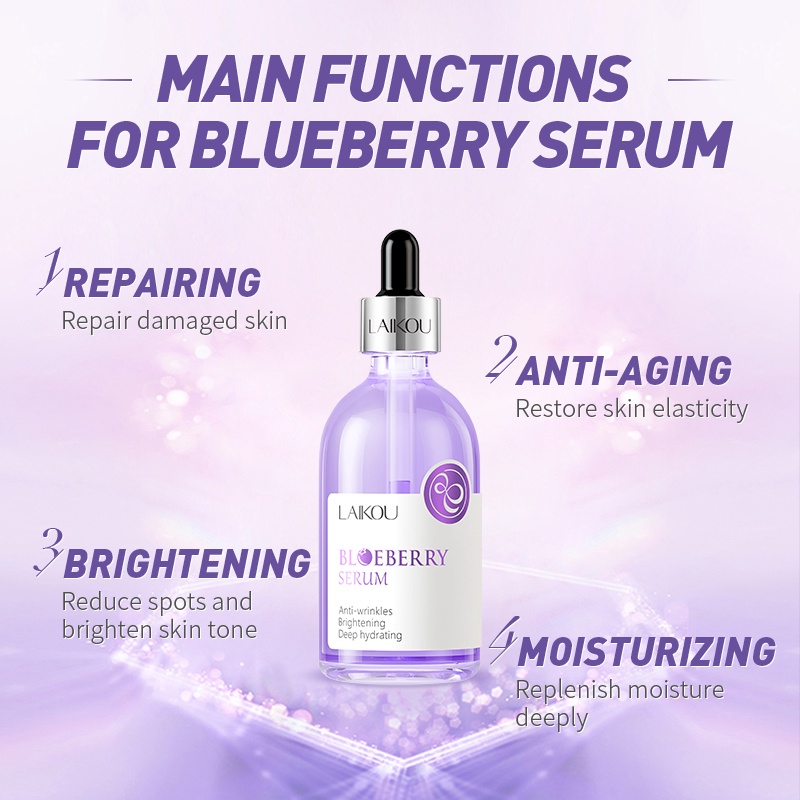 Serum việt quất LAIKOU 100ml cao cấp dưỡng ẩm sâu chống nếp nhăn làm sáng da