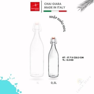 Chai thủy tinh nắp cài Giara 0.5L