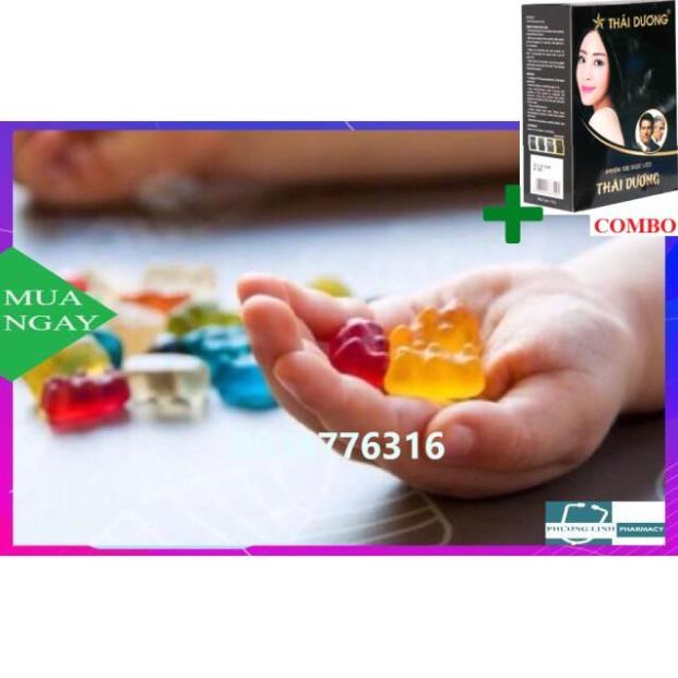 Combo Gội Là Đen Thái Dương+ kẹo dẻo Canxi Ích Nhi.