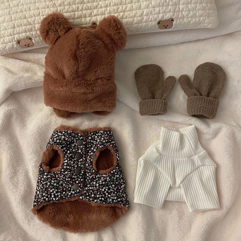 Áo Khoác Cotton Dày Dặn Giữ Ấm Dành Cho Thú Cưng