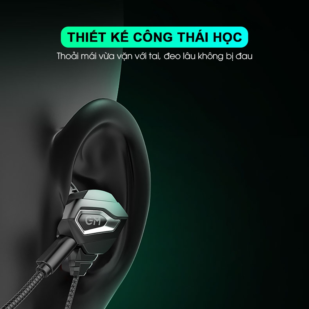 Tai nghe gaming có dây cho điện thoại MEMO G25 chống ồn âm thanh hifi vòm 3D chơi game nghe tiếng chân rõ pubg freefire