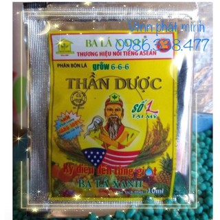 Phân bón lá đậm đặc thần dược grow 6-6-6 ba lá xanh