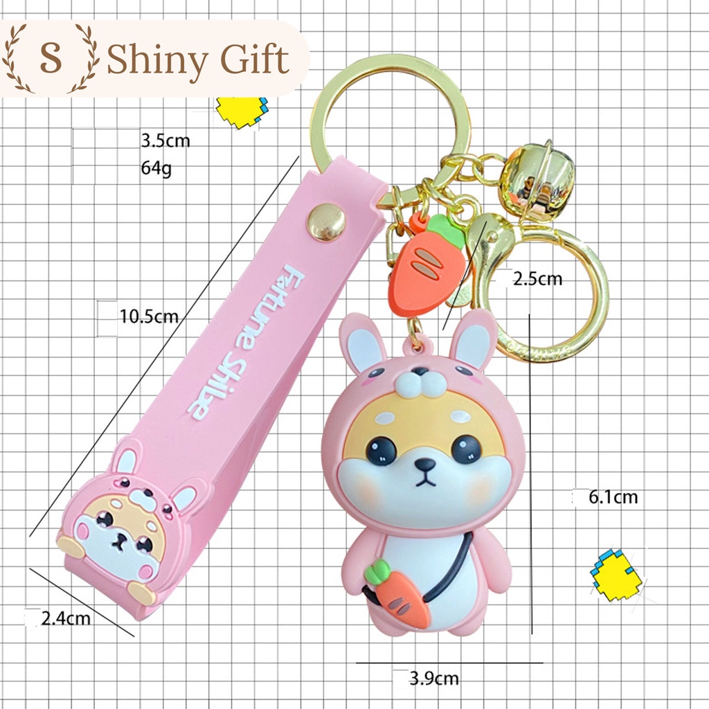 Móc khóa chó shiba Shiny Gift