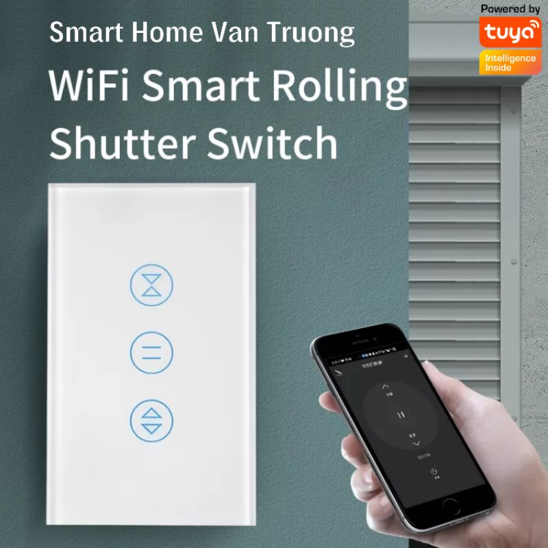 Công tắc cửa cuốn thông minh wifi Tuya, đóng/mở cửa cuốn từ xa bằng điện thoại