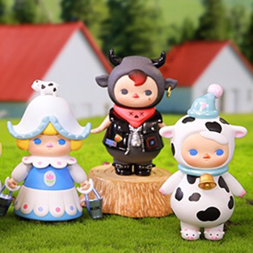 ★Hgtoys★  Popmart Pucky Milk Baby Series Blind Box Doll Tide Play Trang trí Quà tặng