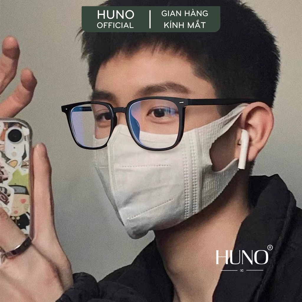 Gọng kính Nam Nữ HUNO cao cấp, mẫu HOT 2022 với thiết kế 1 gạch làm điểm nhấn ấn tượng cho chiếc kính - KR60