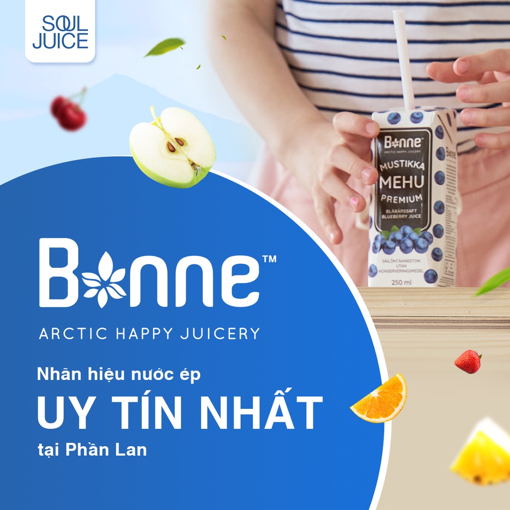 Táo hữu cơ nghiền nguyên chất sánh mịn nguyên vẹn giá trị dinh dưỡng Bonne Premium 500 ml - Happy Life 4U