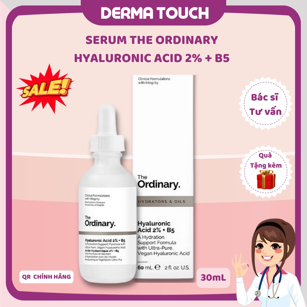 Serum The Ordinary Hyaluronic Acid 2% + B5 TO cấp ẩm phục hồi da (30ml) - Dược mỹ phẩm chính hãng Derma Touch
