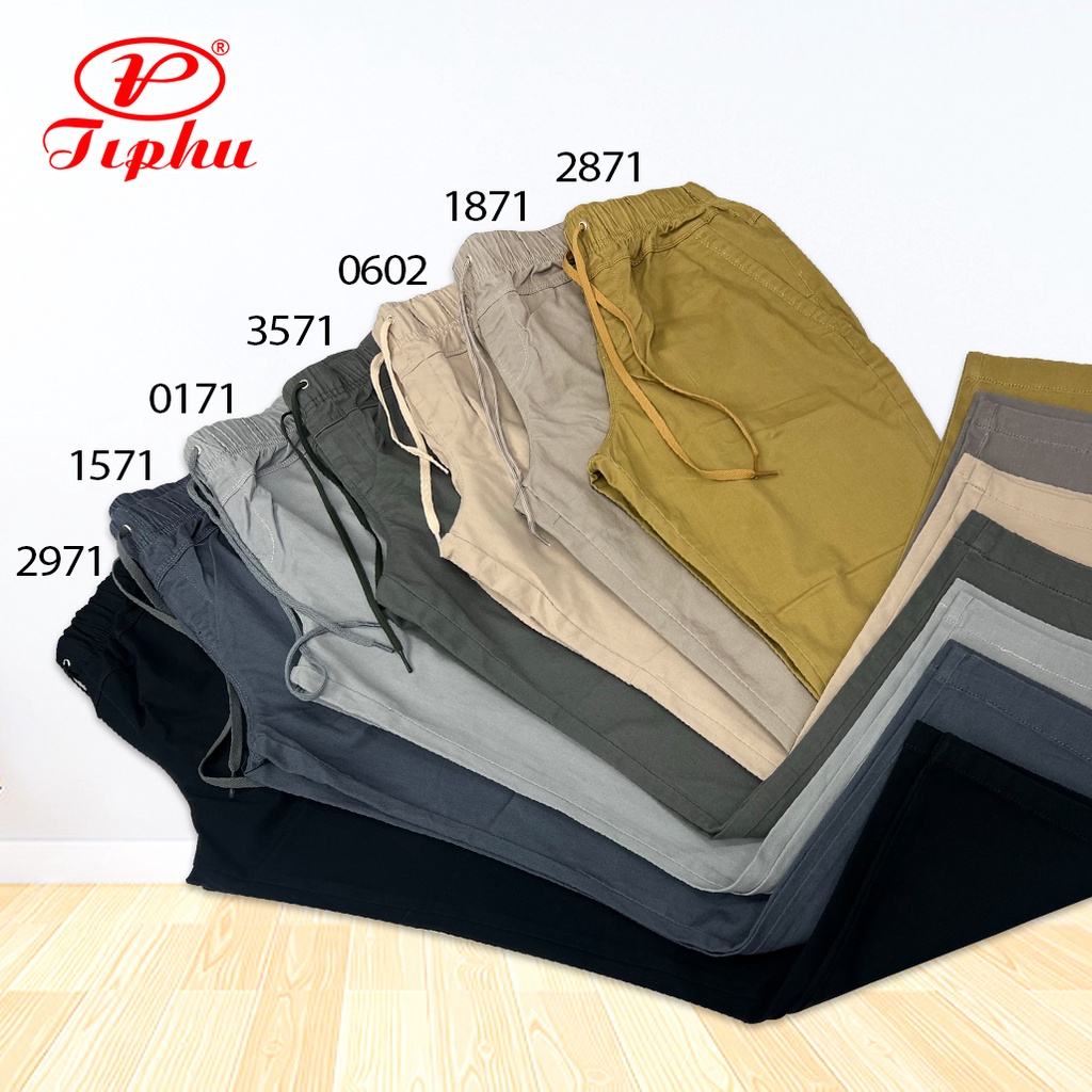 Bigsize, quần Baggy lưng thun hiệu Amazing, dáng thể thao Unisex, form suông, vải kaki co giãn màu đen và xám