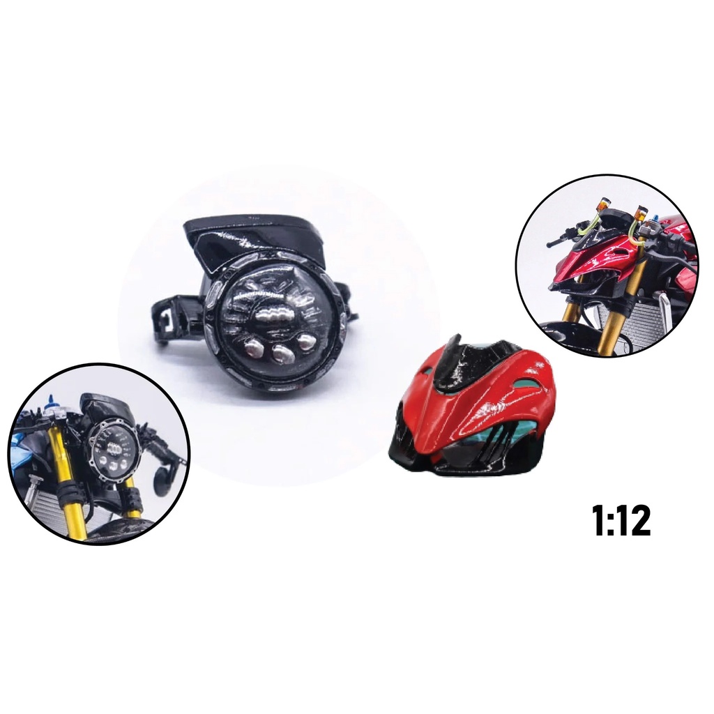 Phụ kiện độ đầu đèn xe mô hình mô tô 1:12 Autono1 PK273