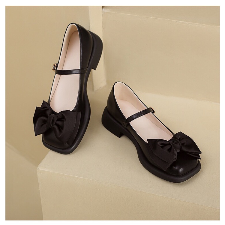 Giày Búp Bê Nữ Nơ Đen Cá Tính A200