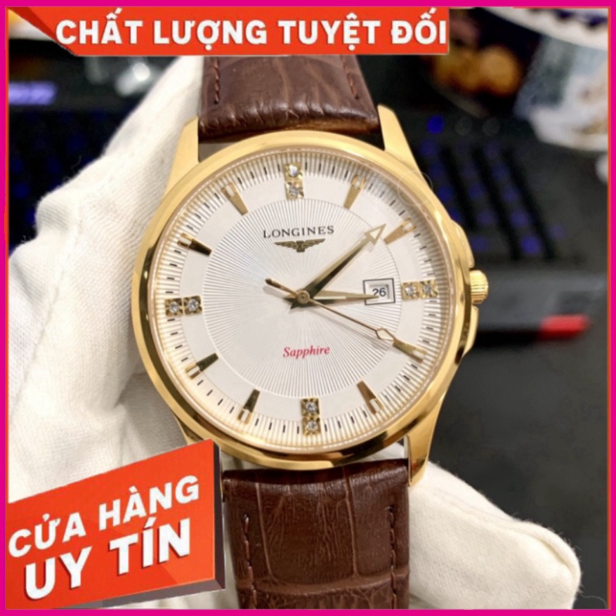 Đồng Hồ Nam LG034 longines Sapphire LG034 Máy Pin Nhật Chống xước Tuyệt Đối free ship toàn quốc