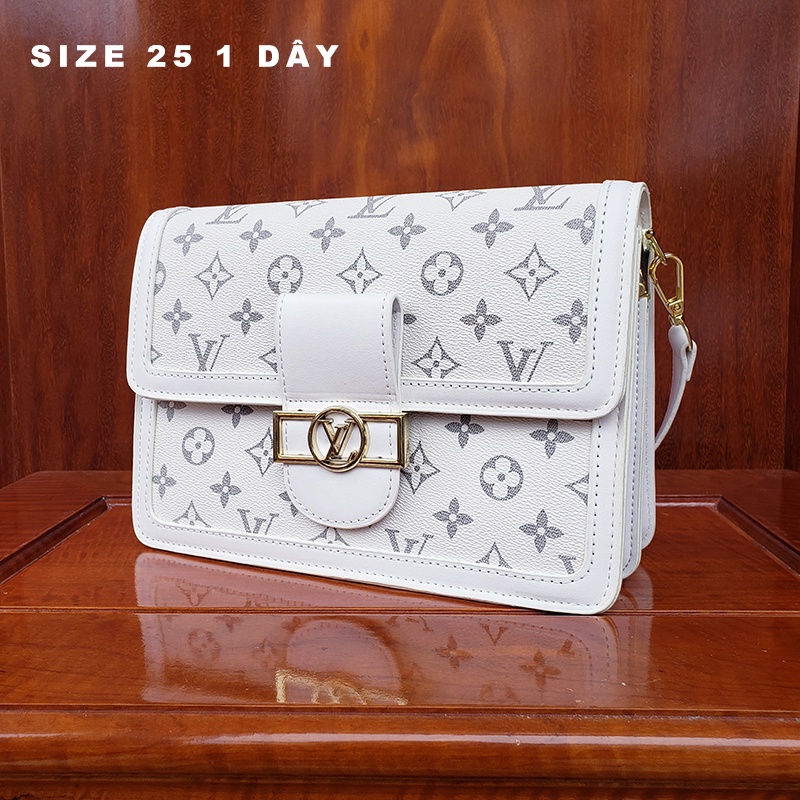 Túi xách dauphine hoa trắng fullbox