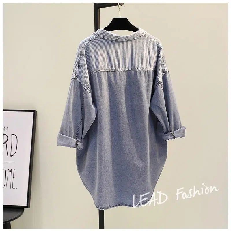 Áo Sơ Mi Dáng Rộng Phối Hai Túi Thời Trang Trẻ Trung Cho Nữ