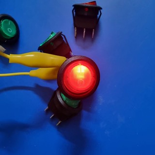 Công tắc bập bênh có LED 12V/20A ( đèn led sáng từ 3v đến 12v)
