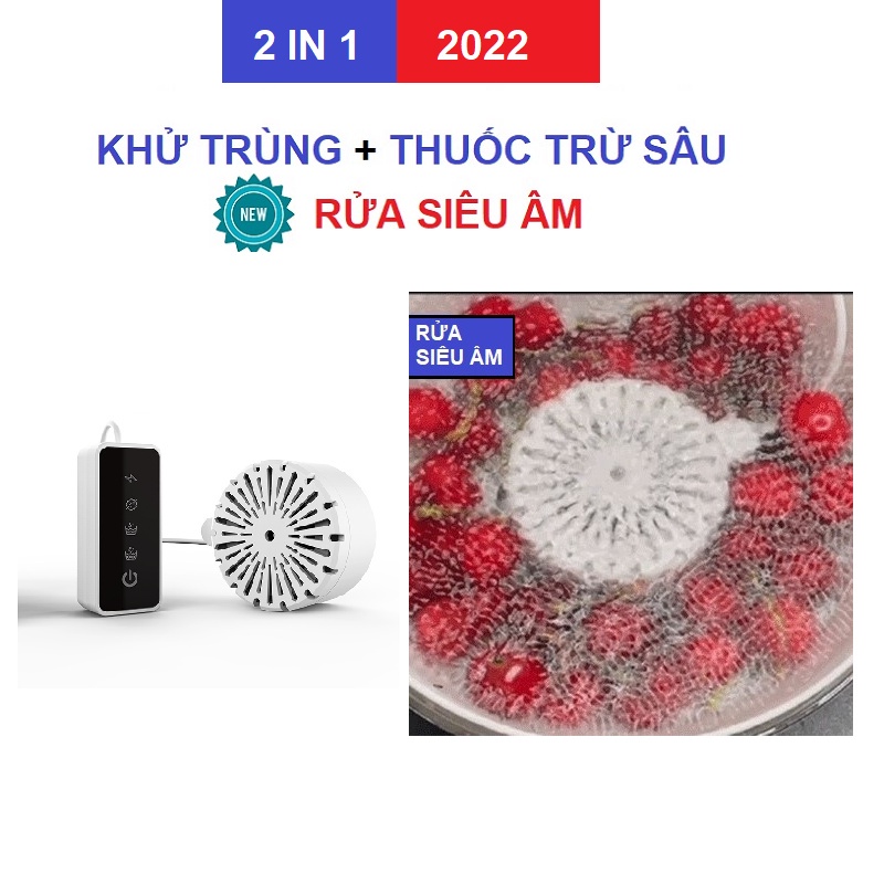 Máy rửa rau củ quả công nghệ mới - Máy khử trùng, tiệt trùng hoa quả tự động không dây