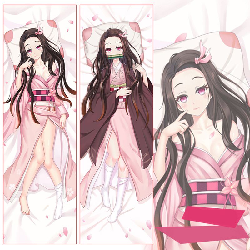Vỏ Gối In Hình Nhân Vật Kimetsu Kamado Nezuko Dakim Sakura 50 * 150cm