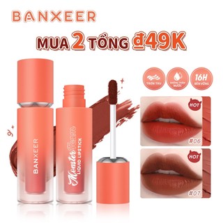 Son kem BANXEER nhung son mịn dưỡng ẩm lâu trôi 8 màu sắc tùy chọn 30g