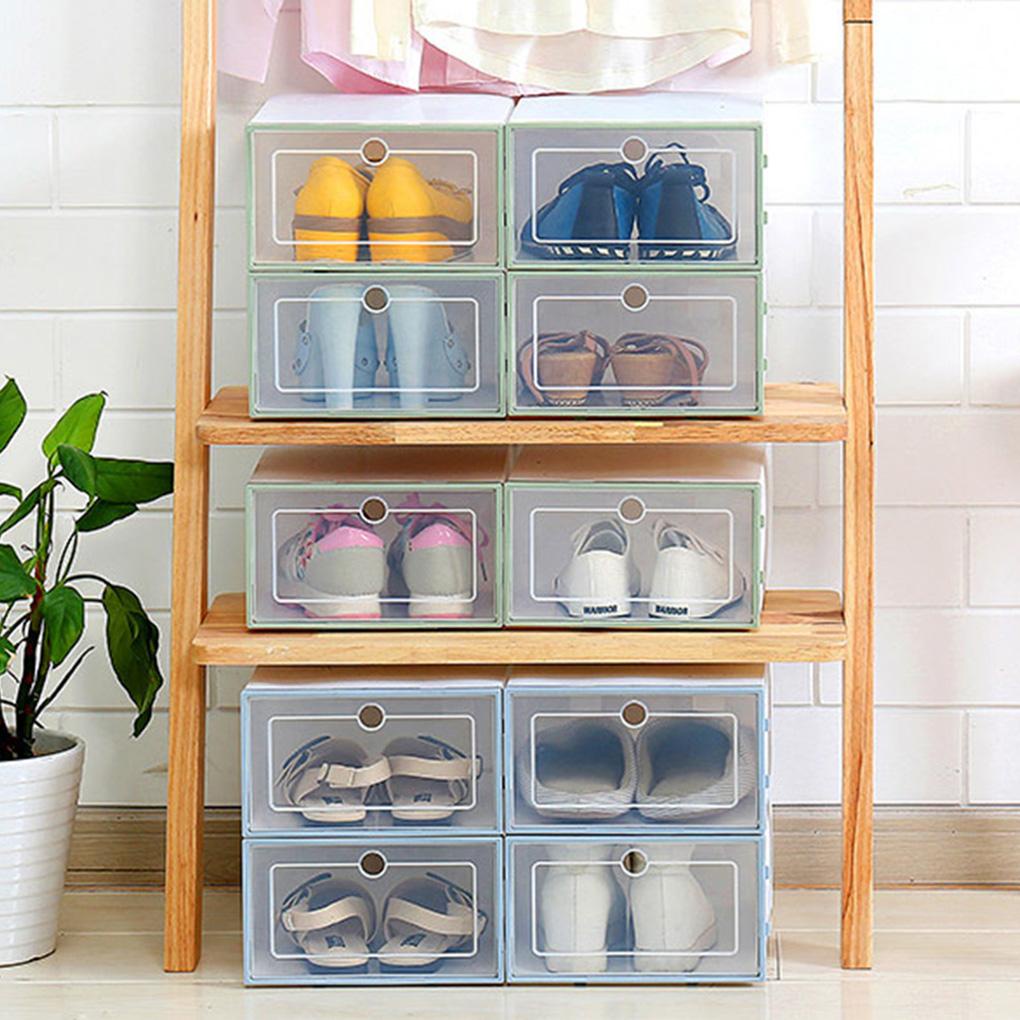 Hộp Đựng Giày Bằng Nhựa Trong Suốt Xếp Chồng Tiện Dụng