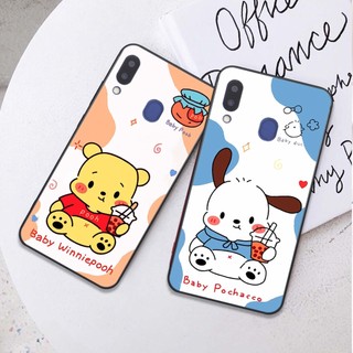Ốp lưng điện thoại samsung m20 / m30 in hình gấu hồng, cute pooh, baby dễ thương