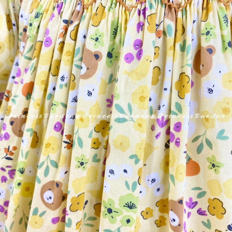 ĐẦM SMOCK GẤU VÀNG