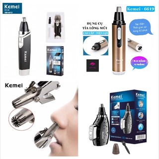 Máy tỉa lông mũi kemei km-6512, km-6619, km-664 chính hãng - dụng cụ bằng thép thủ công