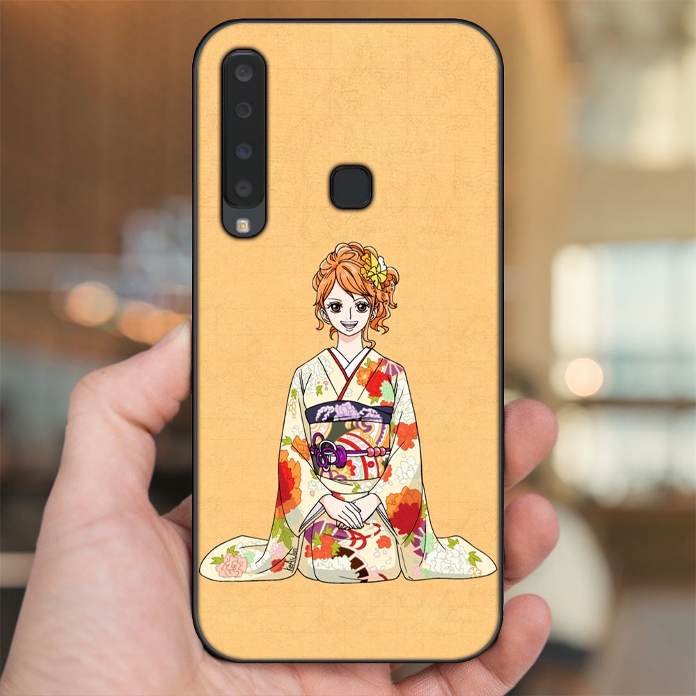 Ốp lưng Samsung A9 2018 viền đen in hình Nami One Piece Đảo Hải Tặc