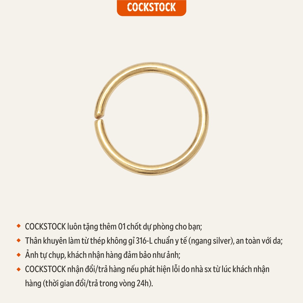 Khuyên vòng mũi Nosering Hoop CockStock