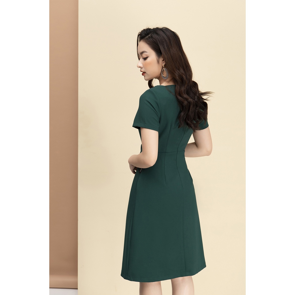 Váy Công Sở Dáng Chữ A Xòe Nhẹ LUPERI Chất Liệu Đũi Xước Hàn Quốc Mềm Mát Không Nhăn Có Co Giãn LFV3131