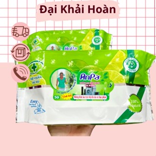 Khăn giấy ướt đa năng lau chùi bếp, sàn, vật dụng ANPA – 50 tờ| Siêu tiện lợi| Khăn ướt| Vệ sinh