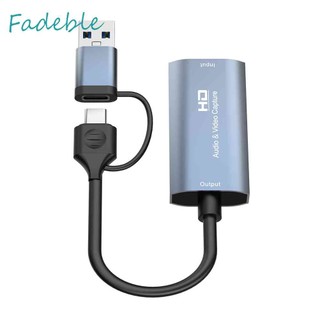 Type-C Audio Capture Card HDMI-compatible USB Video Grabber for PC Game Camera