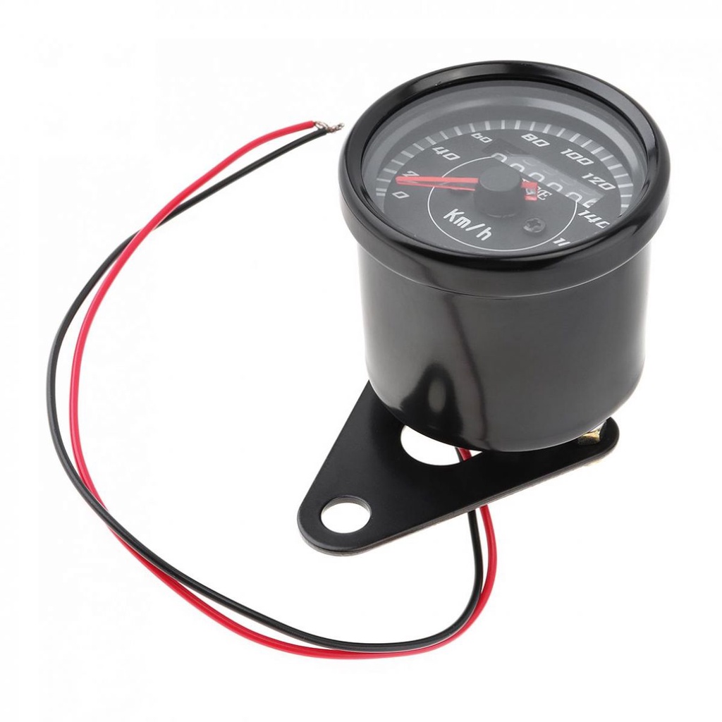 Đồng Hồ Đo Tốc Độ 0-180 km / h 12V Bằng Thép Không Gỉ Phong Cách Retro Cho Xe Mô Tô