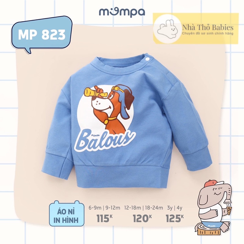 Áo nỉ bé trai Mompa