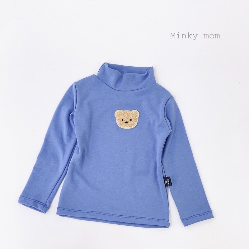 Áo giữ nhiệt cotton len gấu nâu cho bé trai bé gái 7-17kg